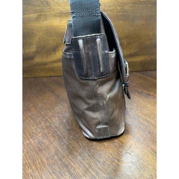 Fossil Brown Leather Crossbody Messenger Laptop Bag Academia Twee Neutral Grunge - Picture 14 of 16